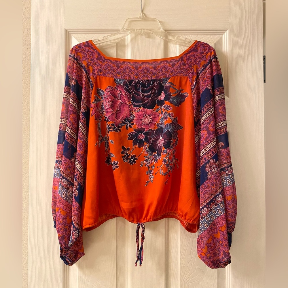 Free People Blue Nile Blouse Size M